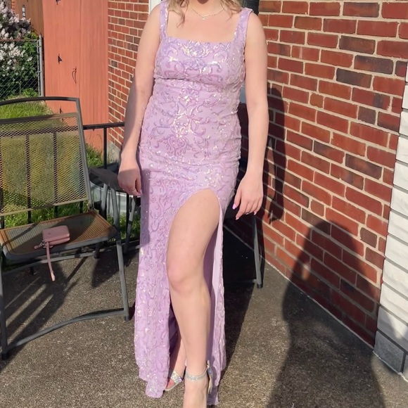 Purple Sparkle Prom Dress - Picture 2 of 4